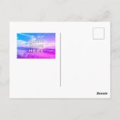 Gepersonaliseerde aangepaste 2 foto Paarse retrowa Briefkaart (Achterkant)