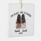 Gepersonaliseerde aangepaste 2 zussen keramisch ornament (Rechts)