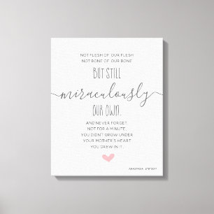 Gepersonaliseerde Aangepaste Adoptie Dag Gift / Ca Canvas Afdruk