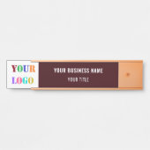 Gepersonaliseerde Aangepaste Bedrijf Logo Naam Deu Deurbordje (Voorkant)