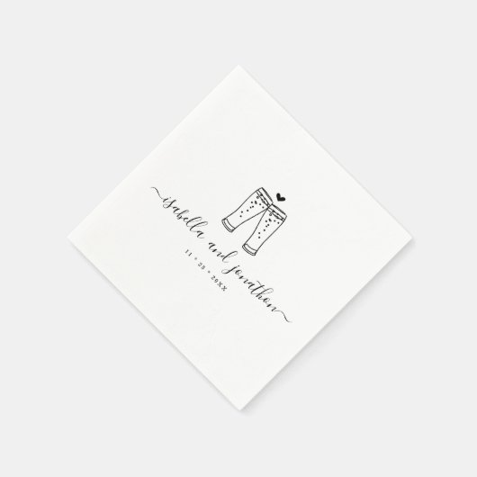 Gepersonaliseerde Aangepaste Beer Toast servetten (Hoek)