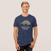 Gepersonaliseerde Aangepaste Bericht Pangolin Grap Tri-Blend Shirt (Voorkant volledig)