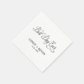 Gepersonaliseerde Aangepaste Beste Dag Ooit Huweli Servet (Hoek)