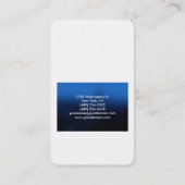 Gepersonaliseerde Aangepaste Blauw Wit Elegant Mod Visitekaartje (Achterkant)