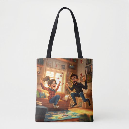 Gepersonaliseerde aangepaste Champagne Ivoor Flora Tote Bag (Voorkant)