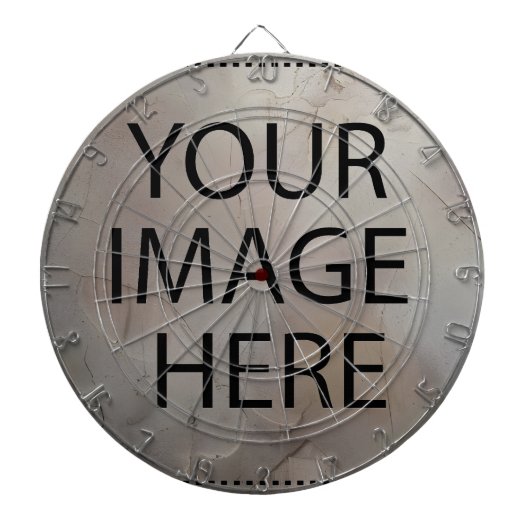 Gepersonaliseerde aangepaste eigen foto en tekst d dartbord (Voorkant)