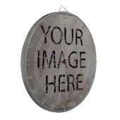 Gepersonaliseerde aangepaste eigen foto en tekst d dartbord (Voorkant Links)