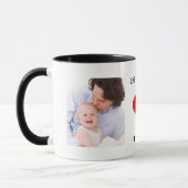 Gepersonaliseerde aangepaste familiefoto Ik hou va Mok (Links)