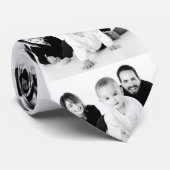 Gepersonaliseerde aangepaste familiefoto  stropdas (Opgerold)