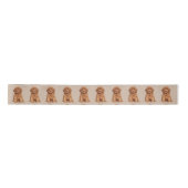 Gepersonaliseerde Aangepaste foto afbeelding beige Satijnen Lint (Voorkant)