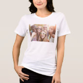 Gepersonaliseerde Aangepaste Foto Afbeelding Vrien Tri-Blend Shirt (Voorkant)