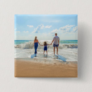 Gepersonaliseerde aangepaste foto Button uw eigen