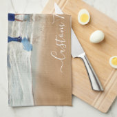 Gepersonaliseerde Aangepaste Foto en Tekst Keuken Theedoek (Quarter Fold)
