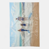 Gepersonaliseerde Aangepaste Foto en Tekst Keuken Theedoek (Verticaal)