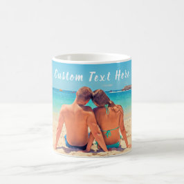 Gepersonaliseerde Aangepaste Foto en Tekst Koffie  Koffiemok