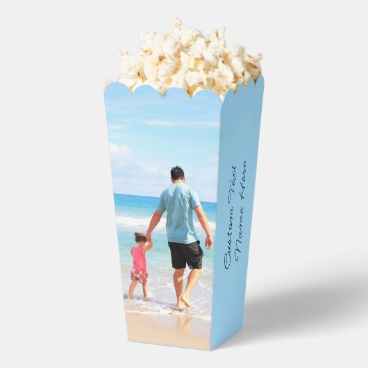 Gepersonaliseerde Aangepaste Foto en Tekst Popcorn Bedankdoosjes (Popped)