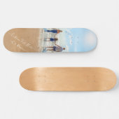 Gepersonaliseerde aangepaste foto en tekst Skatebo Persoonlijk Skateboard (Horizontaal)