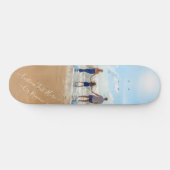Gepersonaliseerde aangepaste foto en tekst Skatebo Persoonlijk Skateboard (Horizontaal)