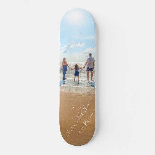Gepersonaliseerde aangepaste foto en tekst Skatebo Persoonlijk Skateboard (Voorkant)