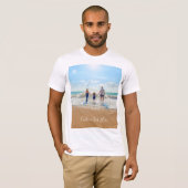 Gepersonaliseerde aangepaste foto en tekst T-shirt (Voorkant volledig)