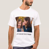 Gepersonaliseerde aangepaste foto en tekst T-shirt (Voorkant)