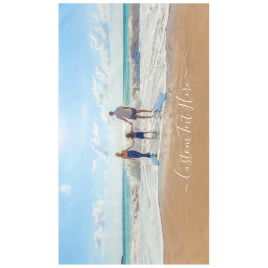 Gepersonaliseerde Aangepaste Foto en Tekst Tafelkl Tafelkleed (Voorkant)