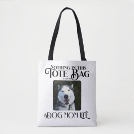 Gepersonaliseerde aangepaste foto hond mam leven tote bag