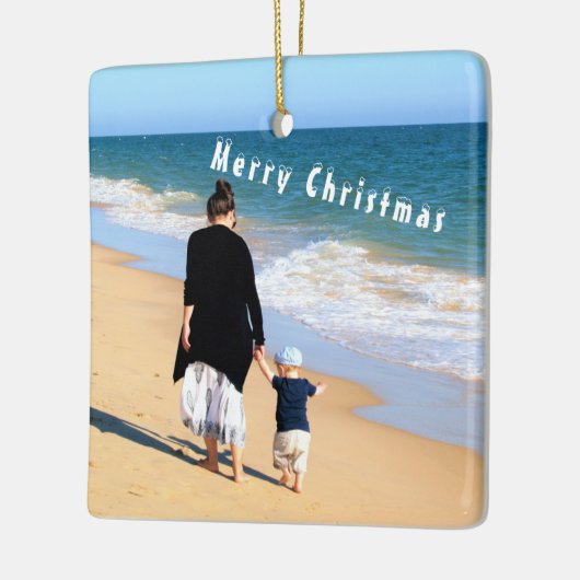 Gepersonaliseerde Aangepaste Foto Kerst Ornament (Links)