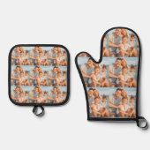 Gepersonaliseerde aangepaste foto ovenwant & pannenlap set (Voorkant)