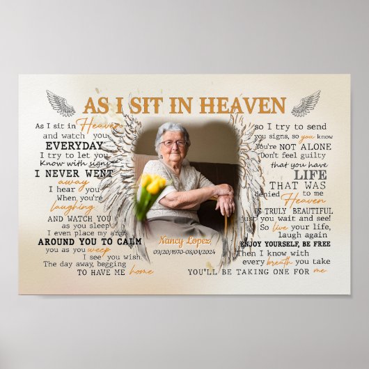 Gepersonaliseerde aangepaste foto sympathie, als i poster (Voorkant)