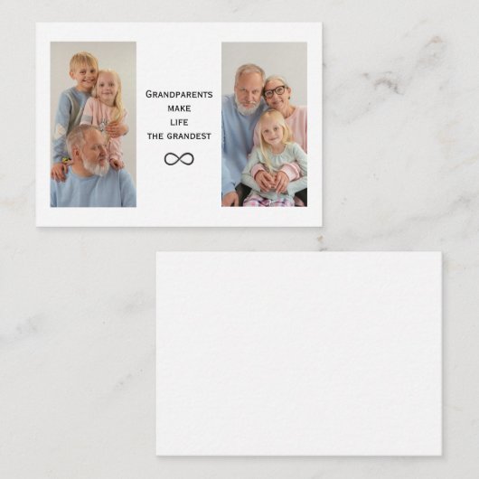 Gepersonaliseerde Aangepaste Foto & Tekst Grootoud Notitiekaartje (Voorkant / Achterkant)