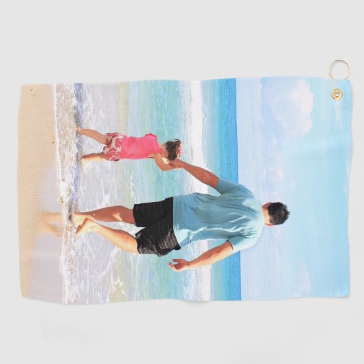 Gepersonaliseerde Aangepaste Foto Uw Golf Handdoek (Horizontaal)