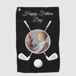 Gepersonaliseerde aangepaste foto vaders dag golfhanddoek