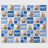 Gepersonaliseerde aangepaste foto verjaardagscadea cadeaupapier (Vlak)