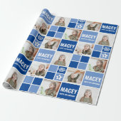 Gepersonaliseerde aangepaste foto verjaardagscadea cadeaupapier (Uitgerold)