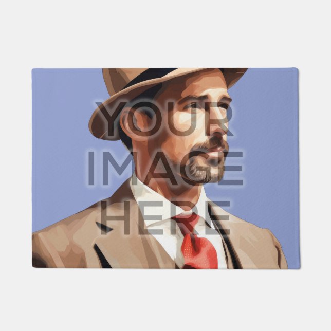 Gepersonaliseerde aangepaste fotogebied tapijt vie deurmat (Voorkant)