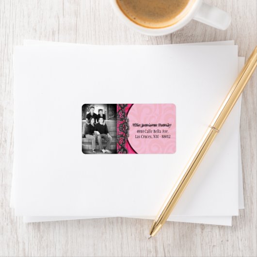 Gepersonaliseerde Aangepaste Fotokant Flora Mailin Etiket (Insitu)