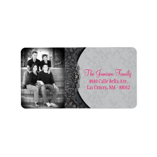 Gepersonaliseerde Aangepaste Fotokant Flora Mailin Etiket (Voorkant)