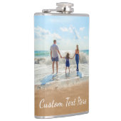 Gepersonaliseerde aangepaste fotokolf met tekst heupfles (Rechts)