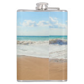 Gepersonaliseerde aangepaste fotokolf met tekst heupfles (Achterkant)