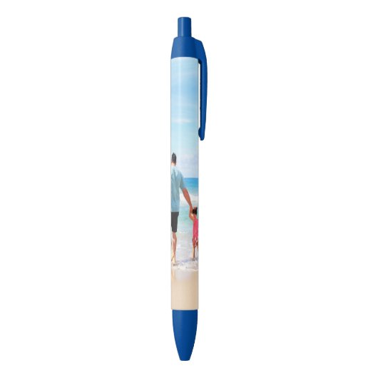 Gepersonaliseerde aangepaste fotopen Uw eigen ontw Blauwe Inkt Pen (Achterkant (Verticaal))