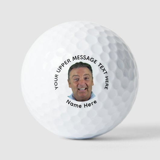 Gepersonaliseerde Aangepaste Fototekst Grappige Go Golfballen (Voorkant)