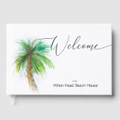 Gepersonaliseerde aangepaste gastenboek Tropical P (Voorkant)