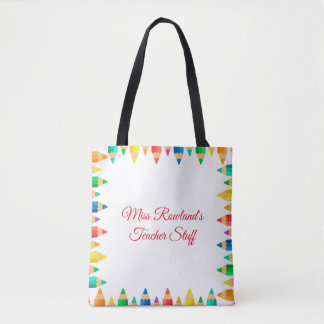 GEPERSONALISEERDE AANGEPASTE GEKLEURDE POTLODEN LE TOTE BAG