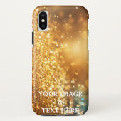 Gepersonaliseerde aangepaste gouden glitter uw eig Case-Mate iPhone case (Achterkant)