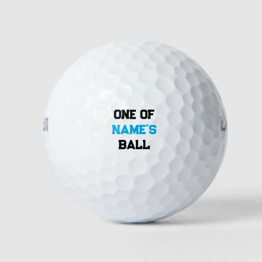 gepersonaliseerde aangepaste grappige een van name golfballen (Voorkant)