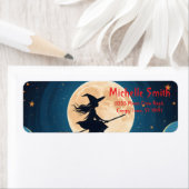 Gepersonaliseerde aangepaste Halloween-heks met ma Etiket (Insitu)