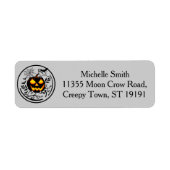 Gepersonaliseerde Aangepaste Halloween Pompoen Spi Etiket (Voorkant)