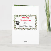 Gepersonaliseerde Aangepaste Hond Foto Kerst Kaart (Achterkant)