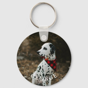 Gepersonaliseerde aangepaste hond huisdier foto aa sleutelhanger
